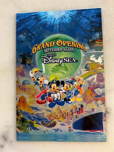 ディズニーシー 2001年9月4日グランドオープン記念 ポストカード
