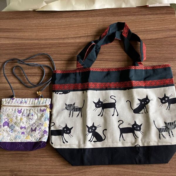 猫柄・ トートバッグ・ポシェット
