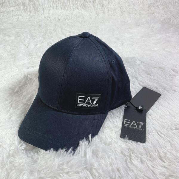 新品未使用 EMPORIO ARMANI アルマーニ キャップ 帽子 EA7 ロゴ ブルー ネイビー 275771 1P102