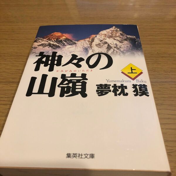 神々の山嶺(いただき) 上 (集英社文庫) 夢枕獏/著