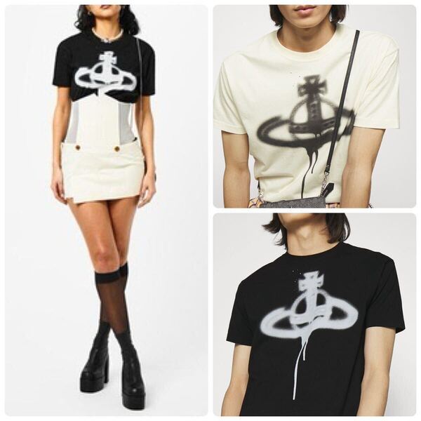 VivienneWestwood☆オーガニックコットン S スプレー オーブTシャツ 半袖 Tシャツ Spay Orb T unisex ロゴT ヴィヴィアンウエストウッド