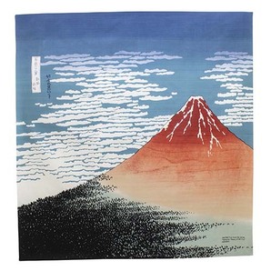 二四巾 約90cm 隅田川 赤富士 コン 葛飾北斎