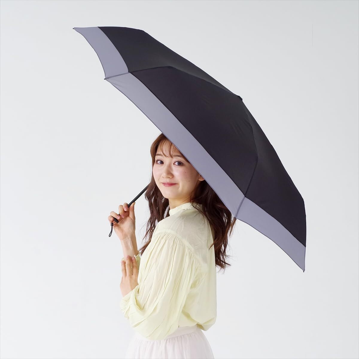 nifty colors(ニフティカラーズ) 折りたたみ傘 バイカラーカーボン軽量ミニ60 5186BK nifty colors(ニフティカラーズ) 折りたたみ傘 バイカラーカーボン軽量ミニ60 5186BK