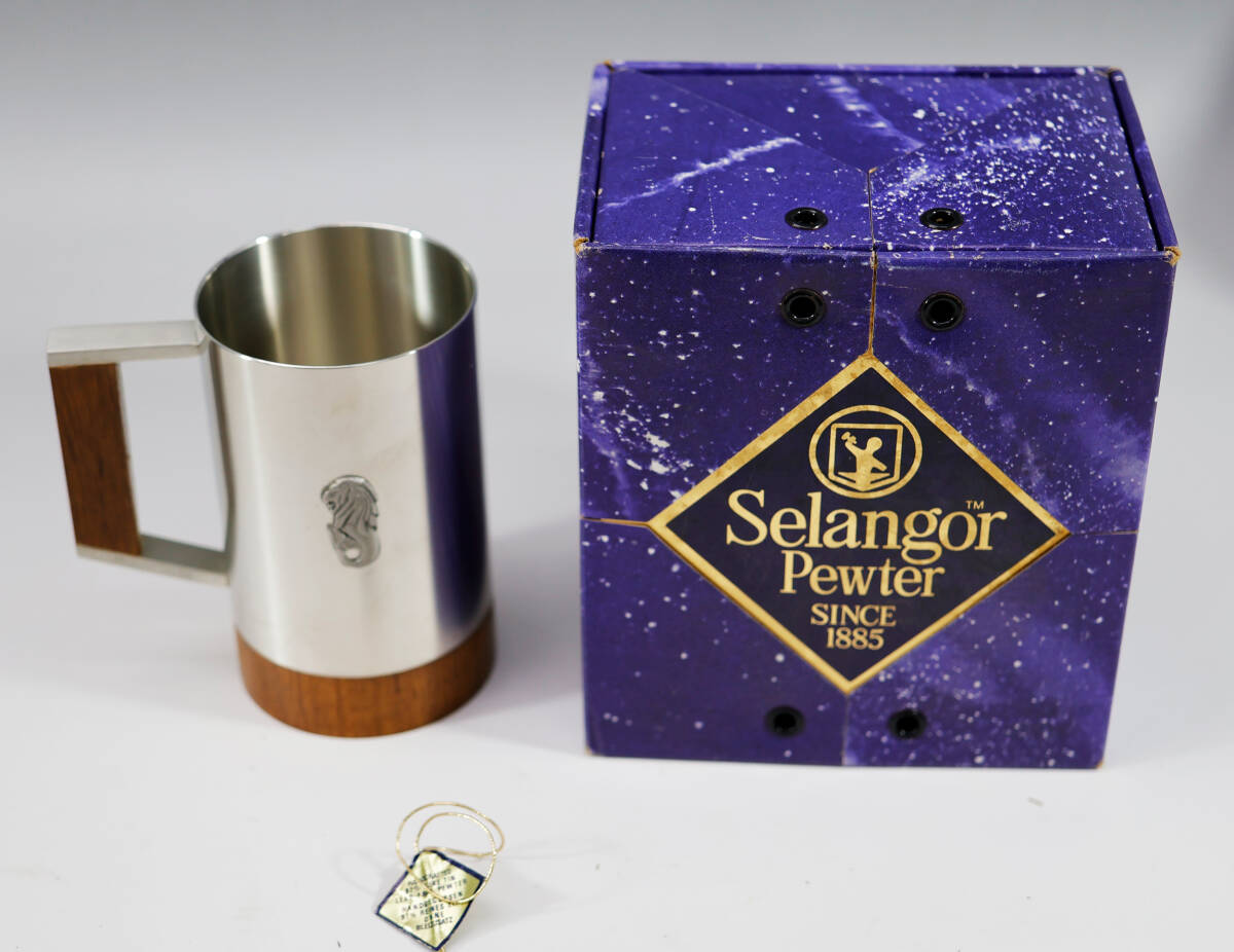 ROYAL SELANGOR ロイヤルセランゴール　錫製(PEWTER) ビールジョッキ　未使用　マレーシア製　　550g