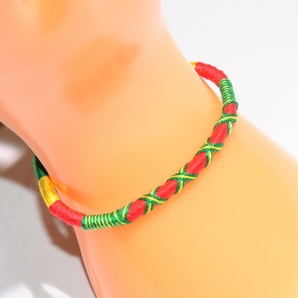 ★送料無料★ミサンガ★ラスタカラー★太め★新品★Z60