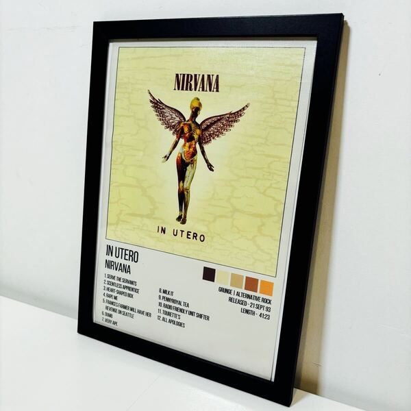 【黒額付きポスター】ニルヴァーナ Nirvana In Utero(新品)