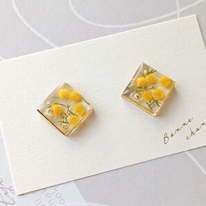 ミモザ イヤリング ピアス アクセサリー 入学式 卒業式 結婚式