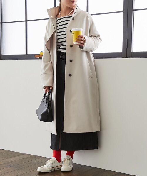 新品 un dix cors(アンディコール) スタンドネックロングコート