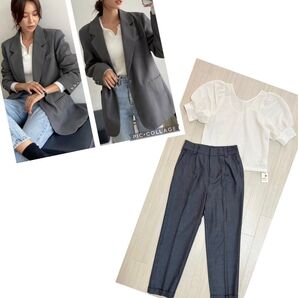 ★宅急便★お得SET★新品タグ付き3点セット★セットアップ風★センタープレス★