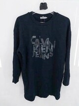 ◇ Calvin Klein jeans カルバンクラインジーンズ 長袖 チュニック トレーナー S ブラック * ◆ 1000027938330_画像1