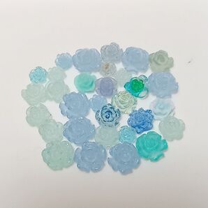 150円 ネイルパーツ バラ ブルー系