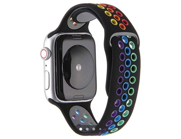 コンパチブル Apple Watch バンド 38mm 40mm ソフトシリコンバンド 通気性 スポーツシリコンストラップリスト