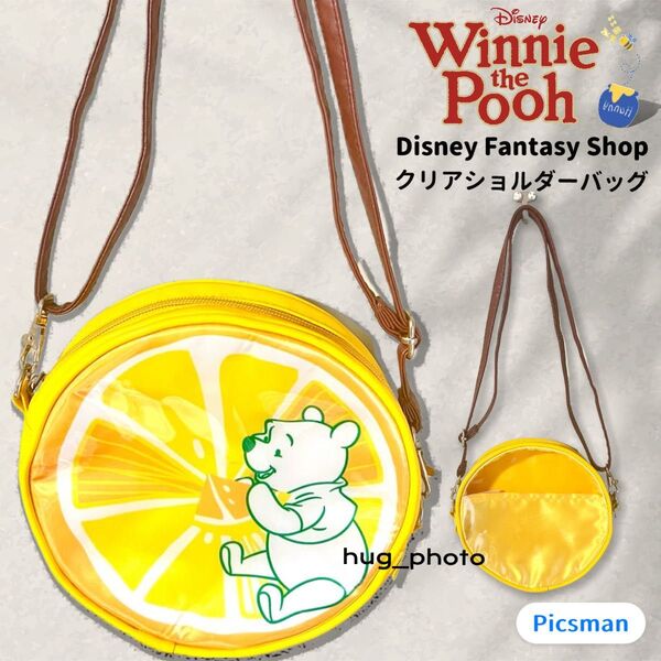 【良品】DisneyFantasyShop くまのプーさん ショルダーバッグ ディズニー クリアバッグ ショルダー フルーツ