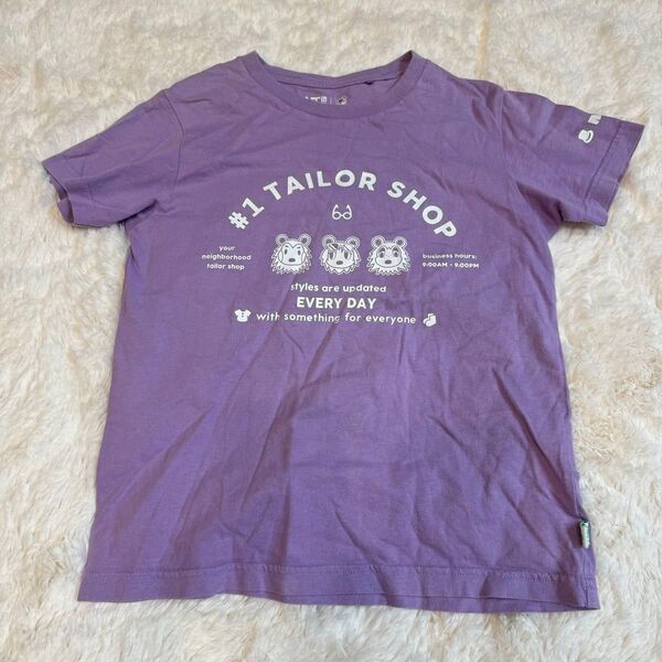 UNIQLO 《120》 ユニクロ どうぶつの森 Tシャツ むらさき キッズ 子供服