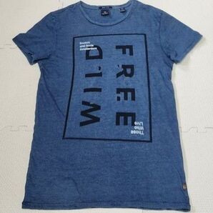 スコッチアンドソーダ インディゴブルー 半袖Tシャツ