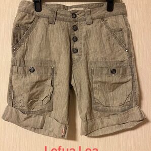 Lefua Lea(レファレア)ショートパンツサイズ2(Mサイズ)ボタンフライ 綿100%【少々難あり品】