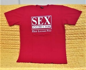 SEⅩ INSTRUCTOR★44★L～ⅩL★赤★レッド★おもしろジョークTシャツ★激安★お買い得★