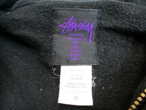 STUSSY ステューシー フルジップスウェットパーカ 黒 S_画像3