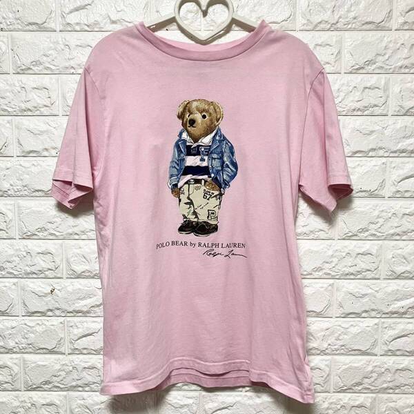 ポロベアTシャツ ボーイズ160 ピンク レディースにも ラルフローレン