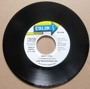 #142【Reggae】Don't Stop - Lady Mackerel,Sandy Star./7”/Colin Fat