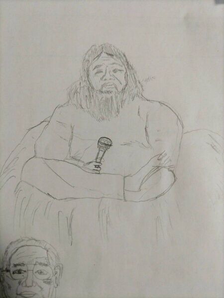 父の似顔絵