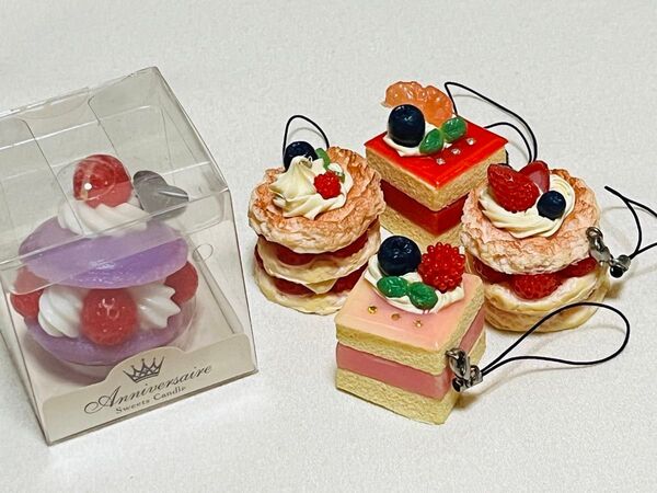 カメヤマ スイーツキャンドル スイーツストラップ4個 まとめ売り