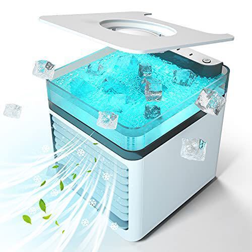 冷風扇 冷風機 卓上扇風機 急速冷却システムミニクーラー、usb扇風機 風量3段