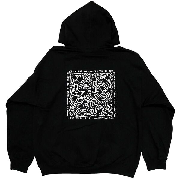 Keith Haring キース へリング スウェット シャツ 長袖 パーカー フーディ フード トレーナー トップス ブラック