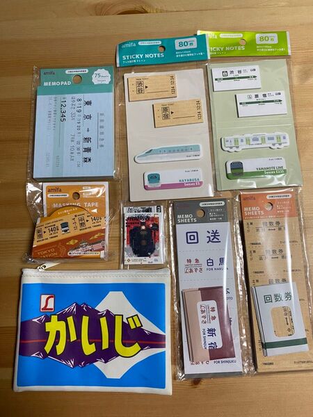 鉄道グッズ(豆本、ポーチ、文房具等)