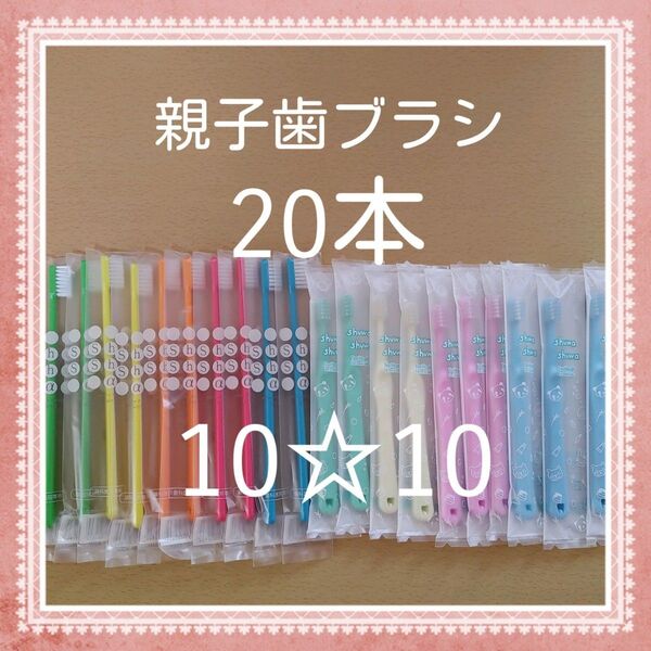 【291】歯科専売 親子歯ブラシ「ふつう20本」