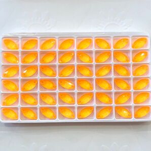 オレンジネオン ナベット ソーオンガラスビジュー
