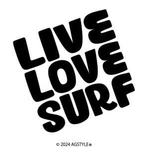送料無料 LIVE LOVE SURF オリジナルカッティングステッカー アウトドア キャンプ OUTDOOR CAMP ワンボックス SUV ミニバン 軽四 JDM