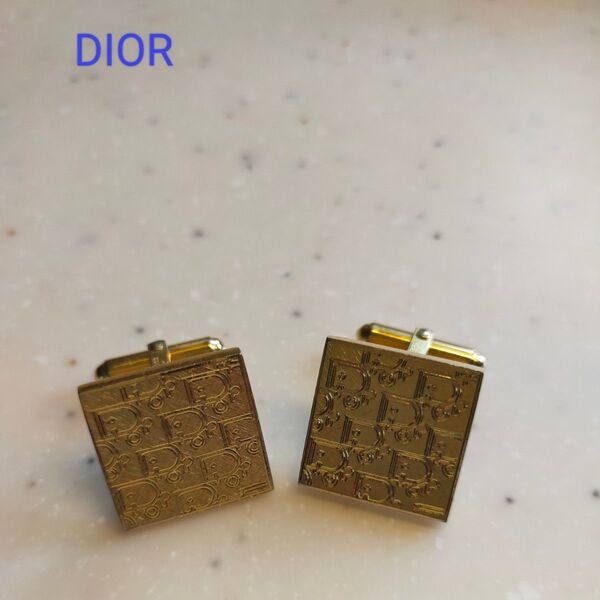 『CHRISTIAN DIOR カフス』 メンズ ゴールドカラー 美品