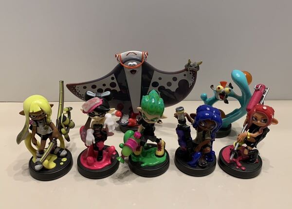 amiibo アミーボ スプラトゥーン 7体セット インクリング ボーイ アオリ オクトリング タコガール コジャケ マンタロー 初期化済み