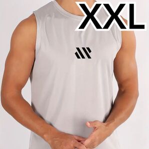 タンクトップ メンズ トレーニング 筋トレ グレー XXLサイズ