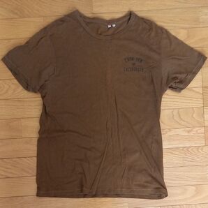 ユニクロ バックプリント 半袖Tシャツ ビンテージ L