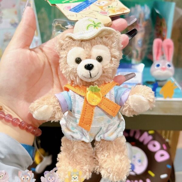 上海ディズニー 2024サマー ダッフィーぬいぐるみキーチェーン