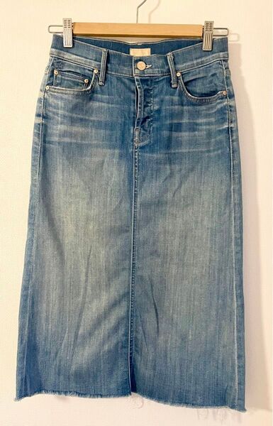 MOTHER EASY A SKIRT マザー イージースカート デニムスカート 24 ブルー