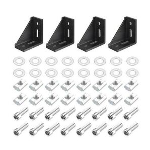 ブラケット ガゼットキット 4セット スロット8mm ナットボルトワッシャー付