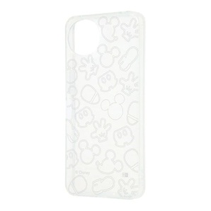 AQUOS wish4 高透明 衝撃吸収 ディズニー キラキラ ラメ TPU ソフト ケース カバー ジャケット ストラップホール 薄型 スリム ミッキー