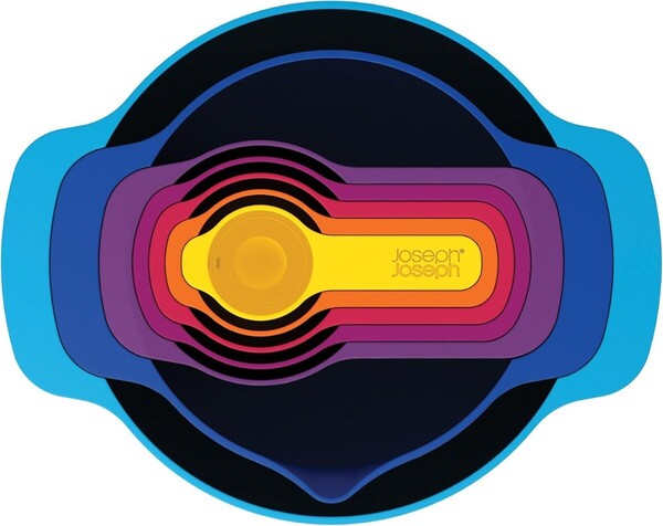 Joseph Joseph (ジョセフ ジョセフ) 食洗器対応 重ねて収納「計量カップ」「ボウル」他7点セット (ネストプラス) オーロラ 食器