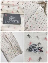 LACOSTE ラコステ レディース 銀ワニ 総スキーヤー柄 シャツ トップス サイズ40 長袖 KF375C ファブリカ 日本製_画像5