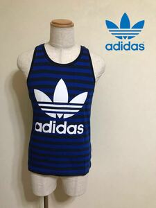 [ новый товар ] adidas originals STRIPED TANK Adidas Originals окантовка большой Logo to зеркальный . il майка размер M синий темно-синий 