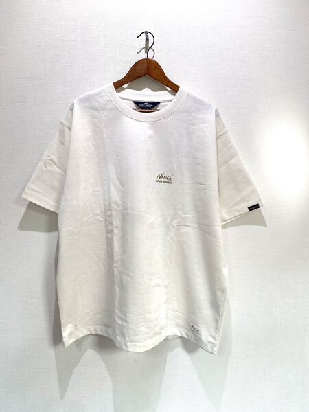 ★ 24SS クリフメイヤー KRIFF MAYER NANGA ナンガ コラボT (琵琶湖) 半袖Tシャツ 2359901 sizeL ホワイト 新品未使用タグ付