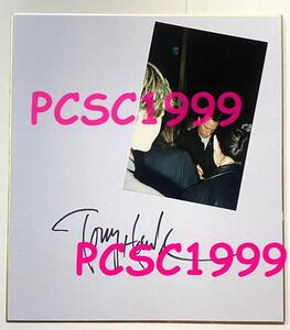 レジェンド スケートボーダー Tony Hawk トニーホーク 直筆サイン色紙 & 生写真 スケボー スケーター スケートボード
