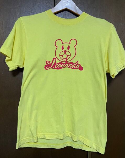 Dr.Leonardo 鷹の爪 レオナルド博士 ビンテージTシャツ 半袖 Athletic Apparel Sサイズ 黄色
