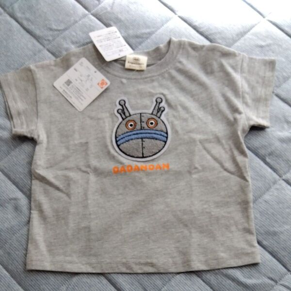☆新品 アンパンマン ダダンダン Tシャツ 半袖 キッズ 90 グレー 半袖シャツ ワッペン バンダイ