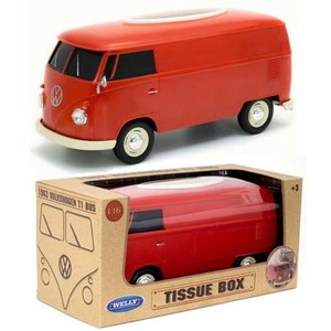 VW T1 BUS TISSUE BOX PLUS　ティッシュボックス & 小物入れ　RED