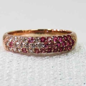 [ price cut negotiations is question ..][Ponte Vecchio] Ponte Vecchio * pretty pink sapphire & diamond. pave ring * pink gold shining ring 