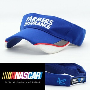 サンバイザー 帽子 メンズ NASCAR ナスカー FARMERS INSURANCE 1121985 ブルー USA モータースポーツ レーシング アメリカン
